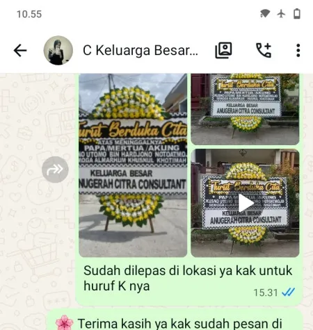 Pengiriman Papan Bunga Duka Cibodas Baru